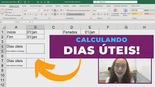 Cálculo de Dias Úteis no Excel [upl. by Durward]