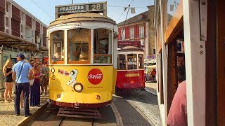 Riding Lisbon’s Tram 28 in Summer  Portugal [upl. by Assyli]