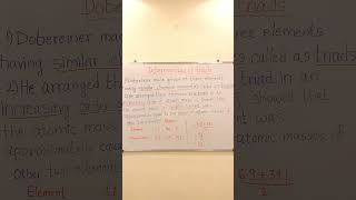 Dobereiner’s law of triads easy basic chemistry  Class 10  All competitve Exams [upl. by Nivac695]