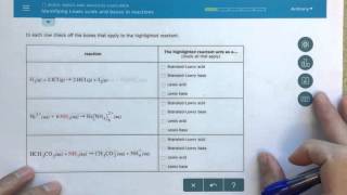 ALEKS  Identifying Lewis Acids and Bases in Reactions [upl. by Zandra]