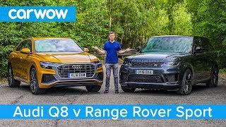 Audi Q8 vs Range Rover Sport 2020  see which SUV is the best  carwow [upl. by Bina]