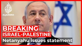 Israeli PM Netanyahu issues statement following brokered ceasefire [upl. by Allwein]