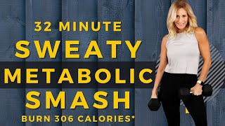 30 Minute SWEATY Metabolic Smash  Cardio and Strength  Total Body Workout at Home [upl. by Notsnhoj]