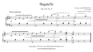 Beethoven  Bagatelle in A minor Op 119 No 9 [upl. by Mckay]