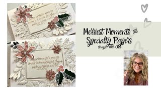 WOW Christmas Card Merriest Moments amp Specialty Papers [upl. by Llechtim598]