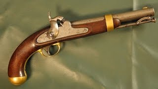 Showing and Firing an Antique Percussion Pistol Aston 1842 [upl. by Bram]