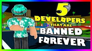 Top 5 Roblox Developers that are BANNED FOREVER [upl. by Solraced78]