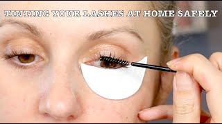 HOW I TINT MY LASHES SAFELY AT HOME [upl. by Nyltak]