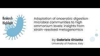 Gabriele Ghiotto  Adaptation of Anaerobic Digestion Microbial Comm to High Ammonium  S03 MVIF23 [upl. by Yelsek482]