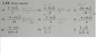 1 43 Skróć ułamki [upl. by Elokin]
