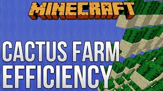 Cactus Farm Efficiency Minecraft Myth Busting 82 [upl. by Mirabelle75]