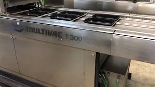 Multivac T300 automatic Traysealer [upl. by Notsew662]