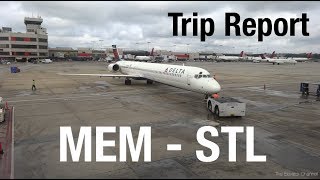 TRIP REPORT  Delta MD88 MD90 Memphis to St Louis [upl. by Inah879]