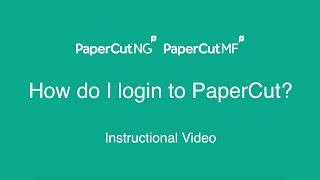 How To Login to PaperCut [upl. by Atthia]