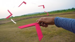 How to make a paper boomerang  paper origami  boomerang [upl. by Lledniuq]