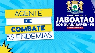 Atribuições do Agente de Combate às Endemias Conhecimento específico ACE Jaboatão dos Guararapes [upl. by Nierman63]