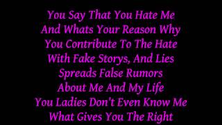 Miss Lady Pinks Haters wlyrics [upl. by Waers]