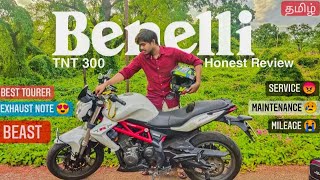 Benelli TNT 300 Honest Review  Worth buying 🤔  Mileage 😩 City and Touring Exhaust Note 😈 [upl. by Naitsabas33]