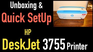 HP Deskjet 3755 SetUp Unboxing amp Quick Test review 🖨 [upl. by Engapmahc]