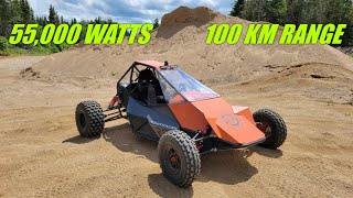 HOMEMADE ELECTRIC BUGGY  CROSSKART  GO KART  Complete Build amp Test Drive [upl. by Namrehs]