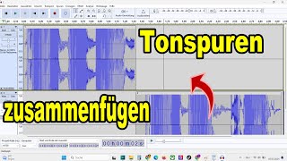 Audacity mehrere Tonspuren einfach und schnell zusammenfügen  Anleitung [upl. by Lirrad]