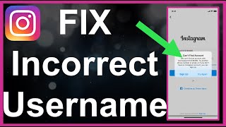 How To Fix Instagram Incorrect Username  Username Not Available [upl. by Anailil]