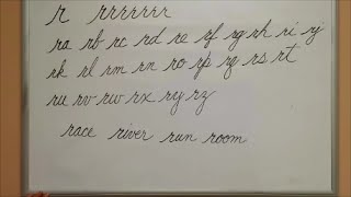 How to Connect Cursive R  American Handwriting [upl. by Gnurt]