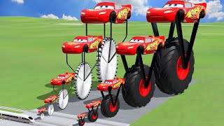 TRANSPORTING PIXAR CARS amp FRUITS WITH COLORED amp JOHN DEERE vs CLAAS vs TRACTORS  BeamNGdrive 962 [upl. by Ailatan]