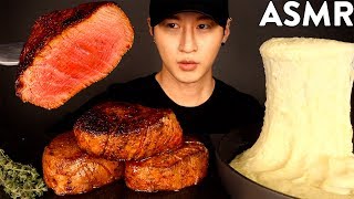 ASMR FILET MIGNON amp STRETCHY CHEESE MUKBANG No Talking COOKING amp EATING SOUNDS  Zach Choi ASMR [upl. by Handbook]