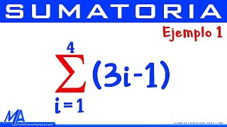 Sumatoria  Notación sigma  Ejemplo 1 [upl. by Anait943]