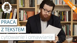 Cytowanie a omawianie przypisy i bibliografia w pracach zaliczeniowych i dyplomowych [upl. by Ruffina]