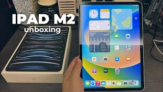 Apple iPad Pro 11” inch 2022 4th Generation with M2 chip Unboxing  First Boot Up Silver [upl. by Cathy50]