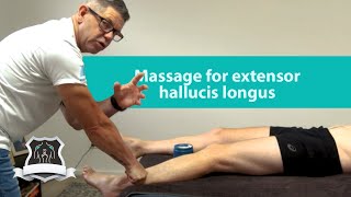 Massage for extensor hallucis longus  Trigger point therapy [upl. by Neliak486]