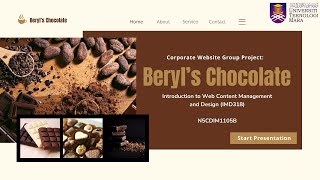 BERYLS CHOCOLATE CORPORATE WEBSITE GROUP PROJECT  IMD318 [upl. by Carlotta]