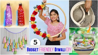 5 Budget Friendly DIWALI Home Decor Ideas  DIYQueen [upl. by Ratcliffe]