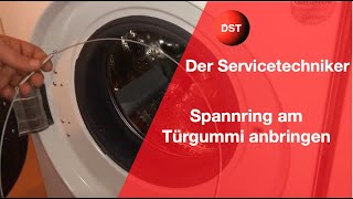 Spannring am Türgummi anbringen Ring um den Türgummi Feder am Türgummi [upl. by Kcinimod]