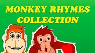 Monkey Rhymes Collection  Funny Monkey Nursery Rhymes For Children [upl. by Hawken]