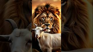 Story of lion and goat friendship ❤ friendship lion attitude story [upl. by Sarson]