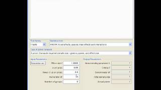 Factorial anova in Gpower [upl. by Maida]