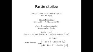 Espaces vectoriels topologiques partie 22  Partie étoilée [upl. by Epul]