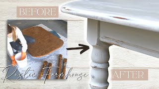 Easy Rustic Farmhouse Table Tutorial  Timeless Chalk Paint DIY Furniture Flip [upl. by Ernst462]