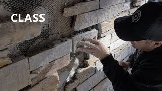 Stone Veneer Installation  Natural Stone  By SHEMSS [upl. by Casteel]