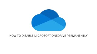 How to disable OneDrive [upl. by Larrie]