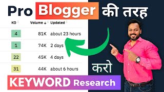 Pro Blogger Keyword Research Technique  Keyword Research for Blogger 2023 [upl. by Armalda]