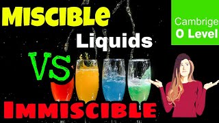 O Level Chemistry  Miscible Liquids vs Immiscible Liquids EXPLAINED  by Mohammad Usman [upl. by Gotcher]