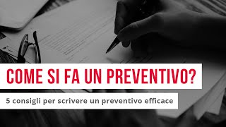 Come si fa un preventivo [upl. by Sinned]