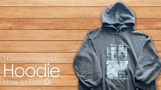 KonMari Method  How to fold hoodie [upl. by Demmahom428]