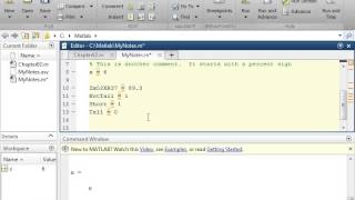 Creating Variables in Matlab [upl. by Assele4]