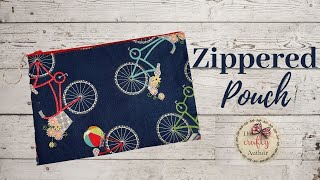 EASY BEGINNER ZIPPERED POUCH WITH LINING [upl. by Emie]