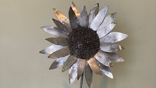 How To Weld A SunFlower  Easy Scrap Metal Art  Barbie The Welder [upl. by Tobias]